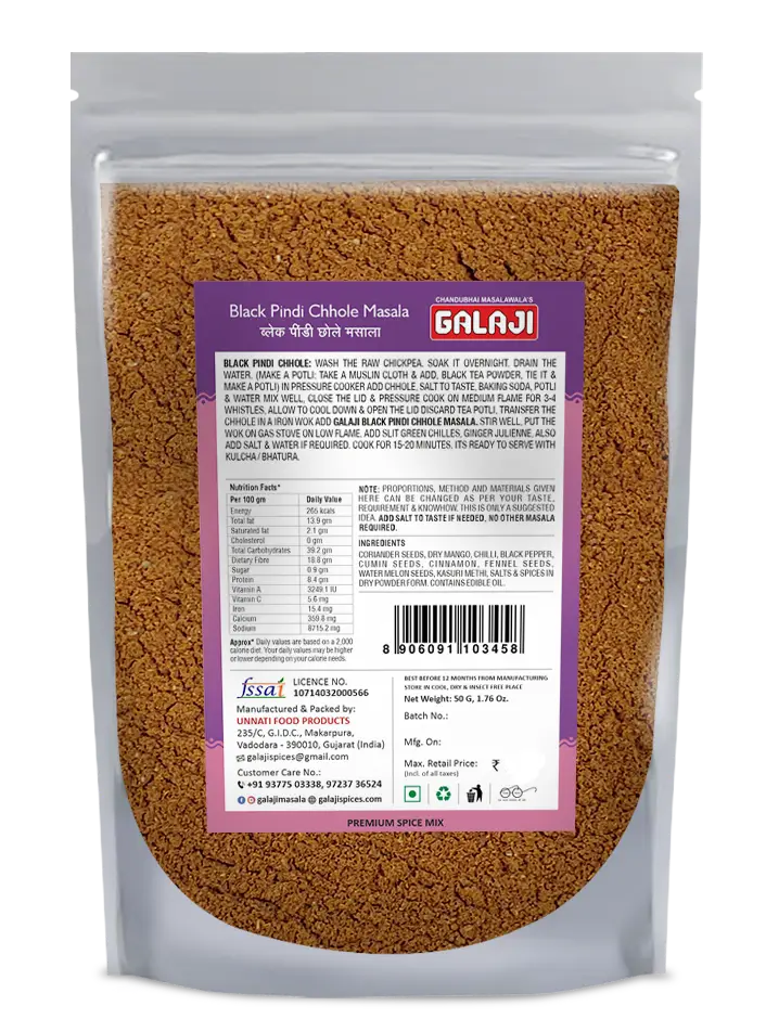 Black Pindi Chhole Masala