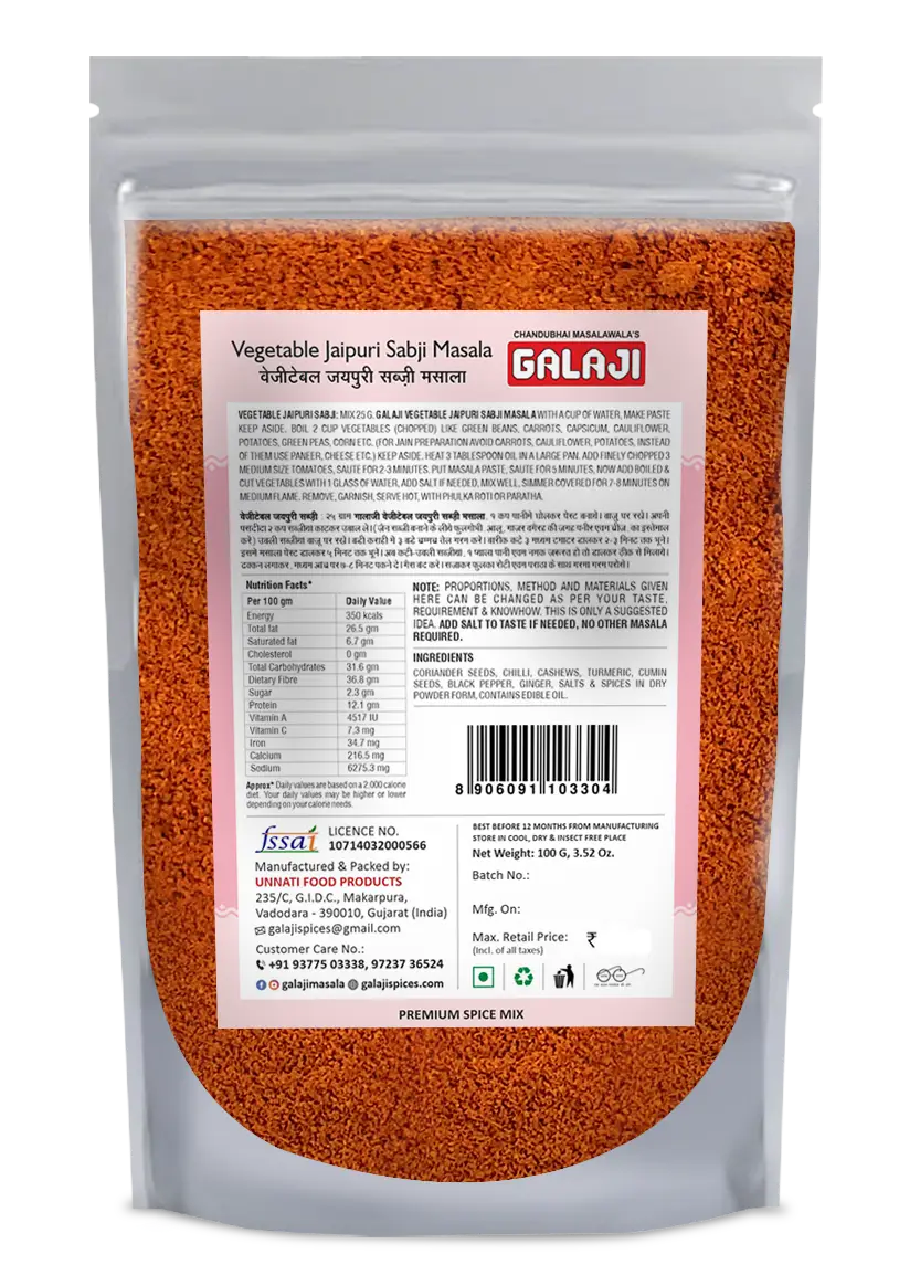 Vegetable Jaipuri Sabji Masala